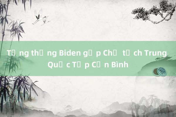 Tổng thống Biden gặp Chủ tịch Trung Quốc Tập Cận Bình