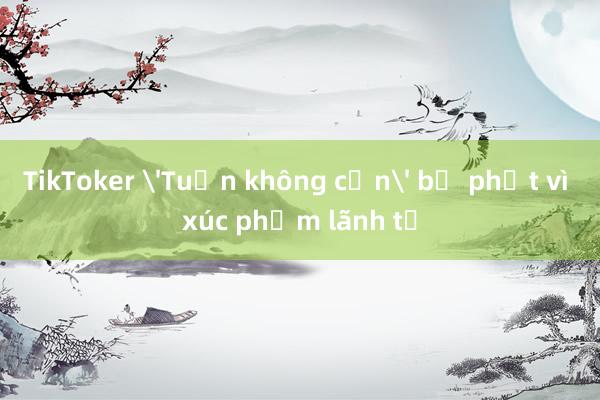 TikToker 'Tuấn không cận' bị phạt vì xúc phạm lãnh tụ