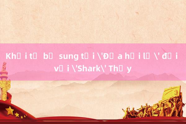 Khởi tố bổ sung tội 'Đưa hối lộ' đối với 'Shark' Thủy