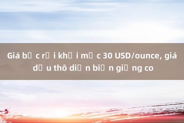 Giá bạc rơi khỏi mốc 30 USD/ounce， giá dầu thô diễn biến giằng co