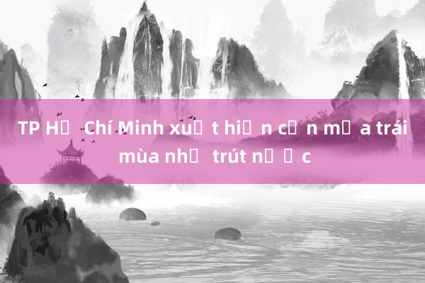 TP Hồ Chí Minh xuất hiện cơn mưa trái mùa như trút nước